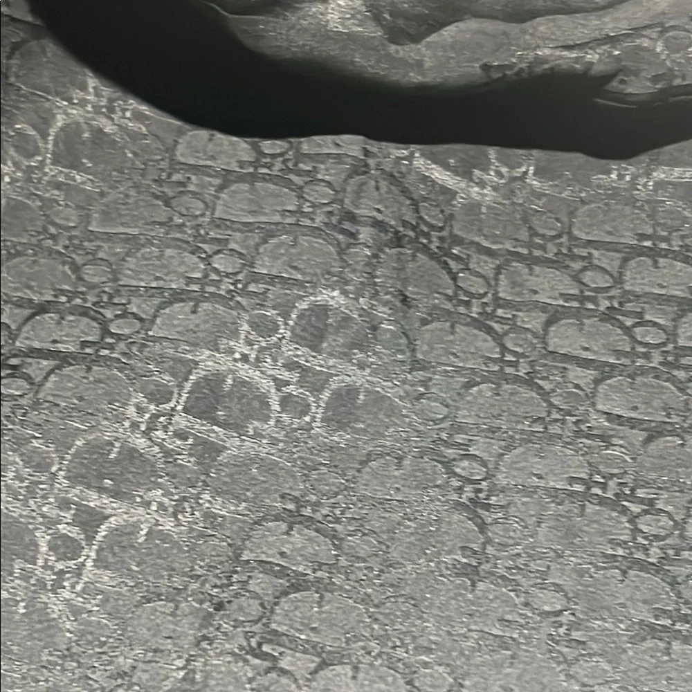 Christian Dior - Monogram Black silk scarf 34x34